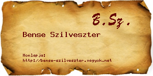 Bense Szilveszter névjegykártya